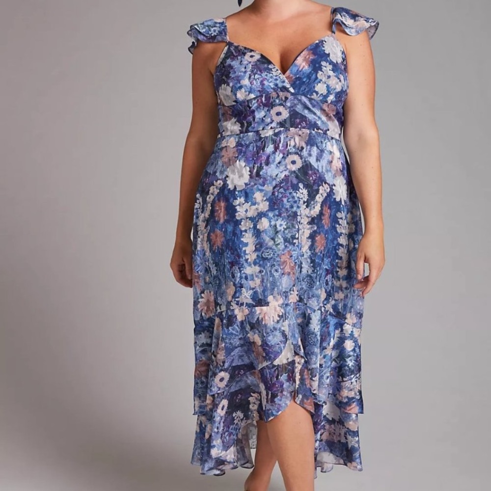 Anthropologie | Floral Ruffled MIDI Dress